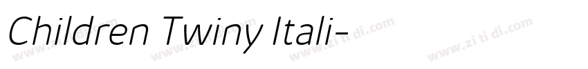 Children Twiny Itali字体转换